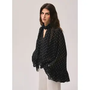 Mint Velvet Black Polka Dot Print Blouse